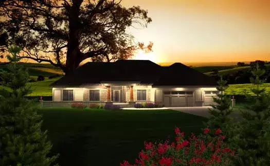 Traditional house plans 7-1078 - front exterior, 2,576 sq ft, 3 bed, 2 bath house plans | Monster House Plans