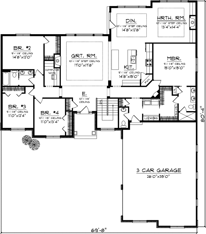 Main Floor Plan: 7-1080
