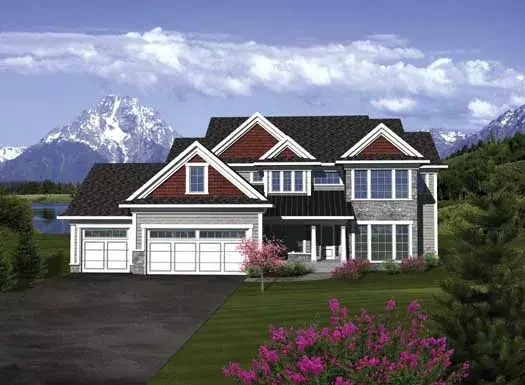 Traditional house plans 7-1102 - front exterior, 3,160 sq ft, 5 bed, 4 bath house plans | Monster House Plans