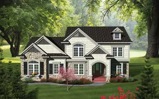 Traditional house plans 7-1103 - front exterior, 3,245 sq ft, 4 bed, 3 bath house plans | Monster House Plans