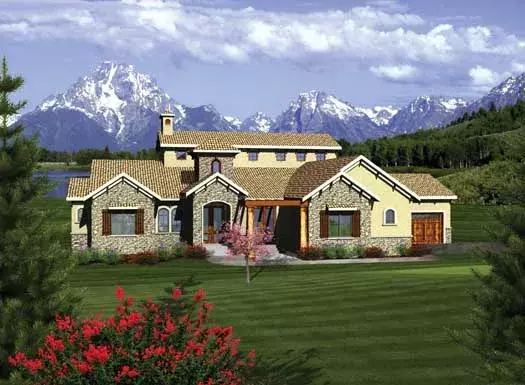 Traditional house plans 7-1108 - front exterior, 4,994 sq ft, 3 bed, 3 bath house plans | Monster House Plans