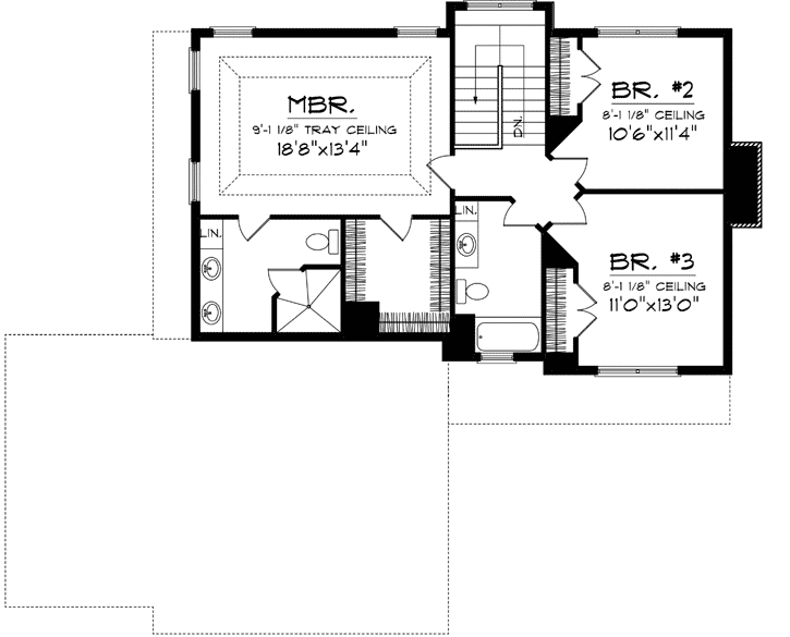 Upper/Second Floor Plan:7-1110