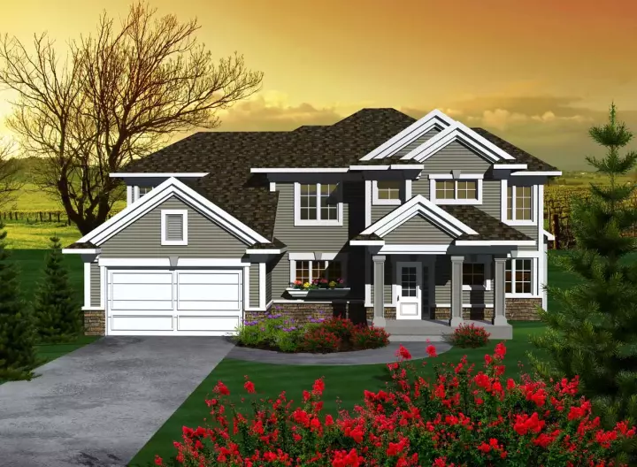 Traditional house plans 7-1111 - front exterior, 2,046 sq ft, 3 bed, 2 bath house plans | Monster House Plans