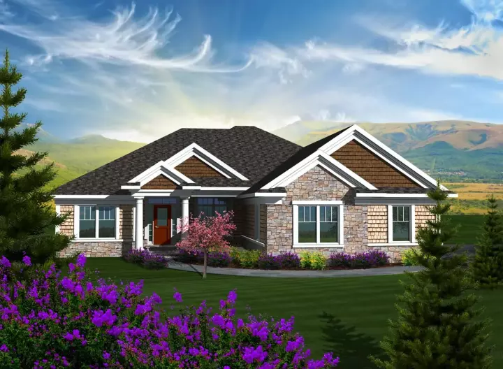 Traditional house plans 7-1114 - front exterior, 2,187 sq ft, 2 bed, 2 bath house plans | Monster House Plans