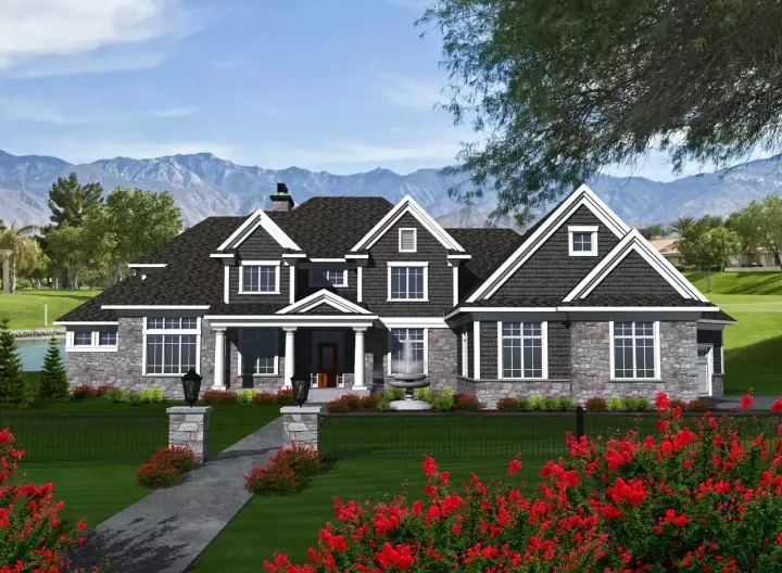Traditional house plans 7-1125 - front exterior, 3,926 sq ft, 3 bed, 2 bath house plans | Monster House Plans