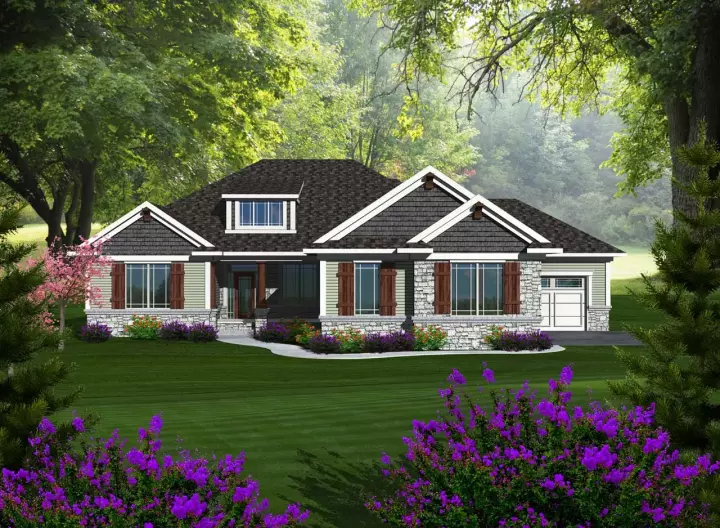 Craftsman house plans 7-1127 - front exterior, 4,077 sq ft, 3 bed, 3 bath house plans | Monster House Plans
