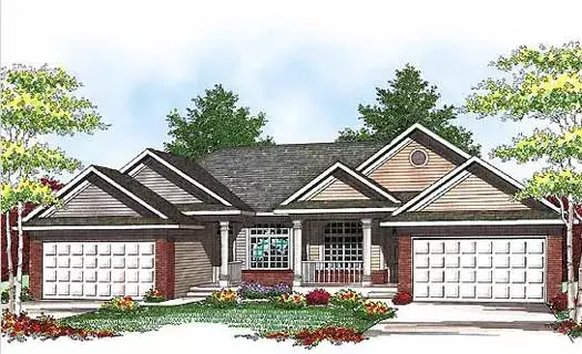 Traditional house plans 7-1131 - front exterior, 2,462 sq ft, 4 bed, 4 bath house plans | Monster House Plans
