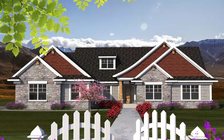 Traditional house plans 7-1142 - front exterior, 2,154 sq ft, 3 bed, 2 bath house plans | Monster House Plans