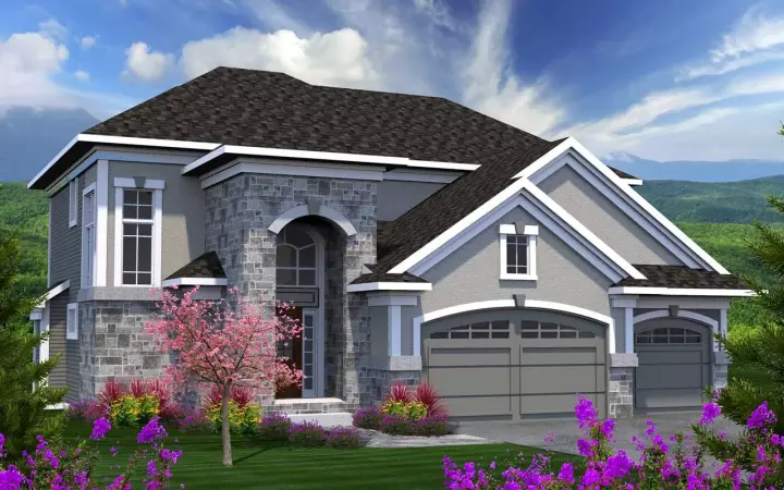 European house plans 7-1145 - front exterior, 2,330 sq ft, 3 bed, 2 bath house plans | Monster House Plans