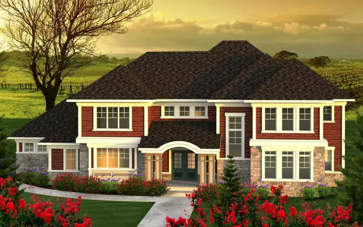 Traditional house plans 7-1158 - front exterior, 3,346 sq ft, 4 bed, 4 bath house plans | Monster House Plans