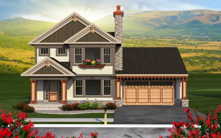 Traditional house plans 7-1168 - front exterior, 1,870 sq ft, 3 bed, 2 bath house plans | Monster House Plans