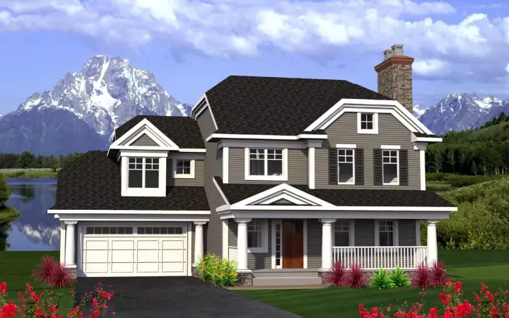 Country house plans 7-1173 - front exterior, 2,439 sq ft, 4 bed, 3 bath house plans | Monster House Plans