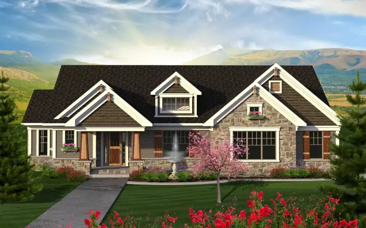 Craftsman house plans 7-1176 - front exterior, 2,782 sq ft, 4 bed, 3 bath house plans | Monster House Plans