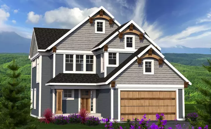 Craftsman house plans 7-1184 - front exterior, 1,778 sq ft, 3 bed, 2 bath house plans | Monster House Plans