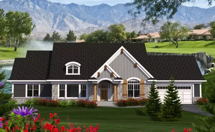 Traditional house plans 7-1188 - front exterior, 2,101 sq ft, 3 bed, 2 bath house plans | Monster House Plans