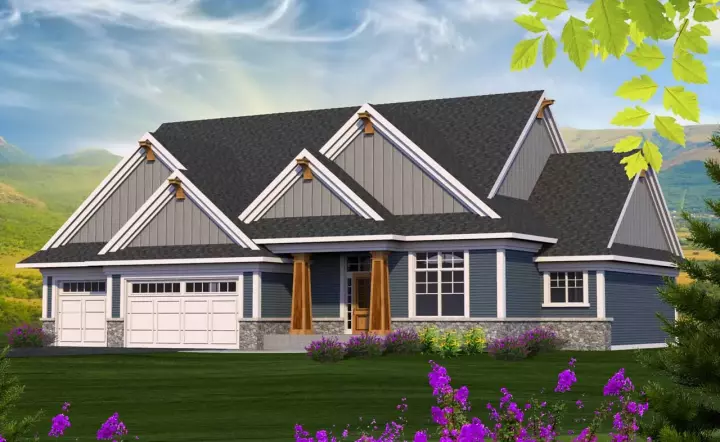 Craftsman house plans 7-1189 - front exterior, 2,154 sq ft, 3 bed, 2 bath house plans | Monster House Plans
