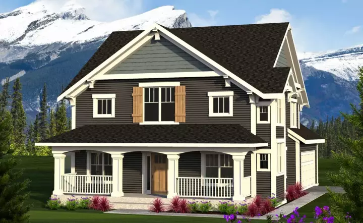 Bungalow house plans 7-1193 - front exterior, 2,363 sq ft, 3 bed, 2 bath house plans | Monster House Plans