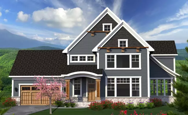 Traditional house plans 7-1197 - front exterior, 2,510 sq ft, 3 bed, 2 bath house plans | Monster House Plans