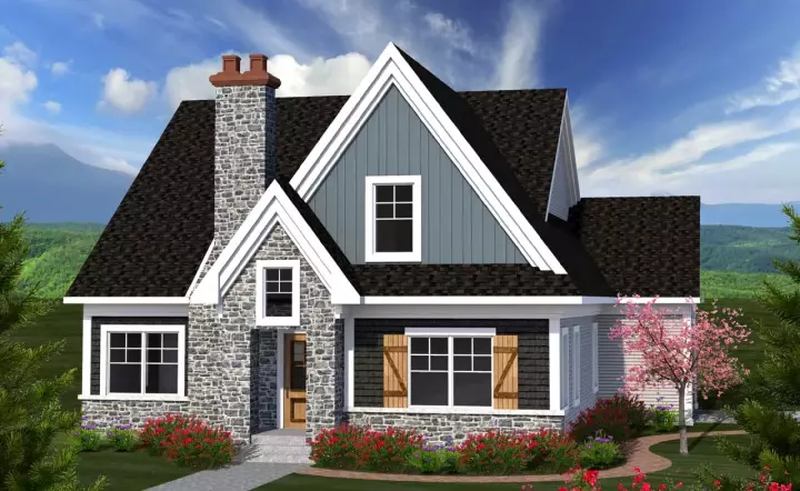 Cottage house plans 7-1201 - front exterior, 2,693 sq ft, 3 bed, 2 bath house plans | Monster House Plans
