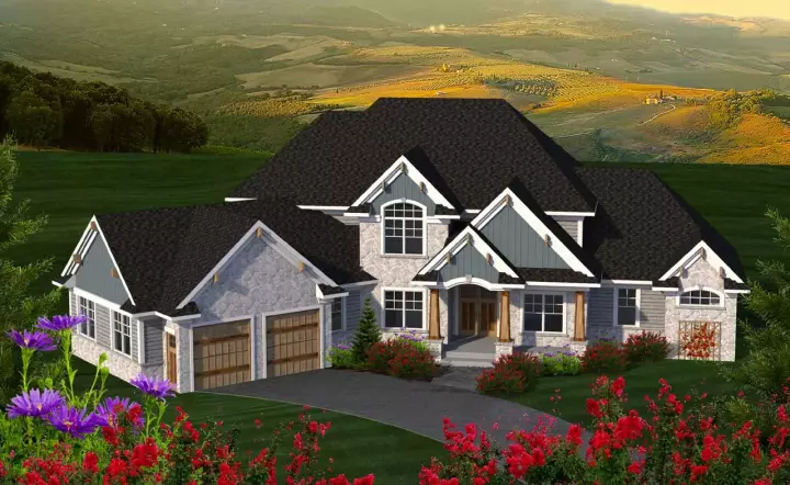 Traditional house plans 7-1206 - front exterior, 4,266 sq ft, 4 bed, 3 bath house plans | Monster House Plans