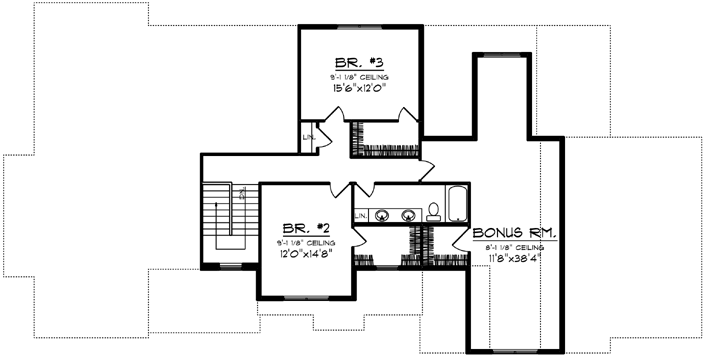 Upper/Second Floor Plan:7-1258