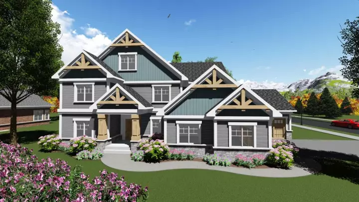 Craftsman house plans 7-1261 - front exterior, 3,651 sq ft, 4 bed, 3 bath house plans | Monster House Plans