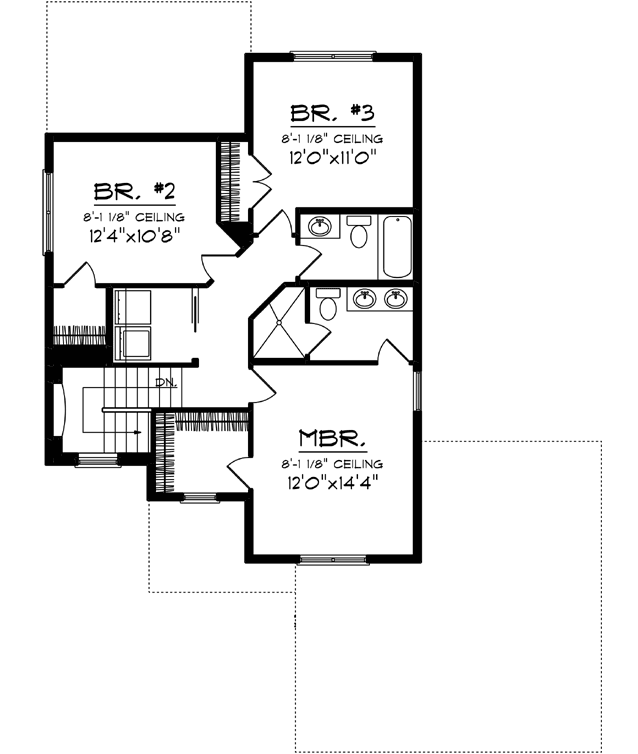 Upper/Second Floor Plan:7-1276