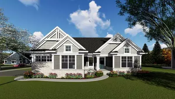 Traditional house plans 7-1281 - front exterior, 2,107 sq ft, 2 bed, 2 bath house plans | Monster House Plans