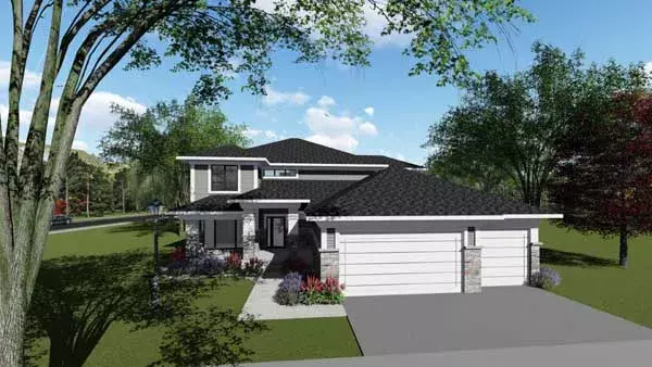 Traditional house plans 7-1290 - front exterior, 3,066 sq ft, 4 bed, 3 bath house plans | Monster House Plans