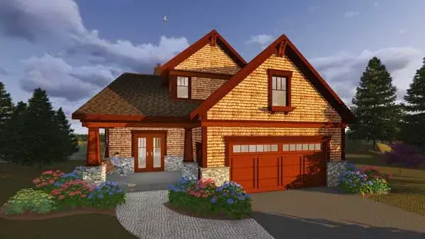 Shingle house plans 7-1294 - front exterior, 3,524 sq ft, 5 bed, 3 bath house plans | Monster House Plans
