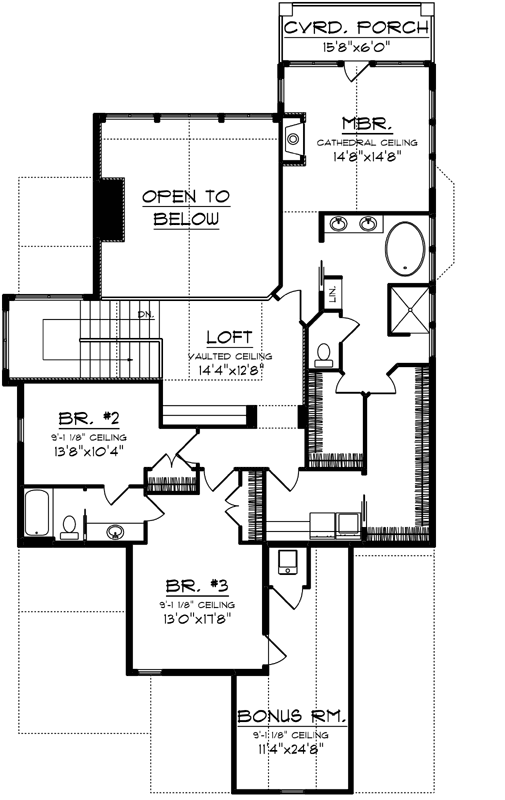 Upper/Second Floor Plan:7-1294