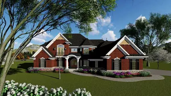 Southern house plans 7-1295 - front exterior, 4,794 sq ft, 4 bed, 3 bath house plans | Monster House Plans