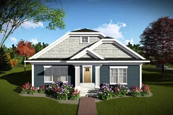 Craftsman house plans 7-1308 - front exterior, 1,888 sq ft, 2 bed, 2 bath house plans | Monster House Plans