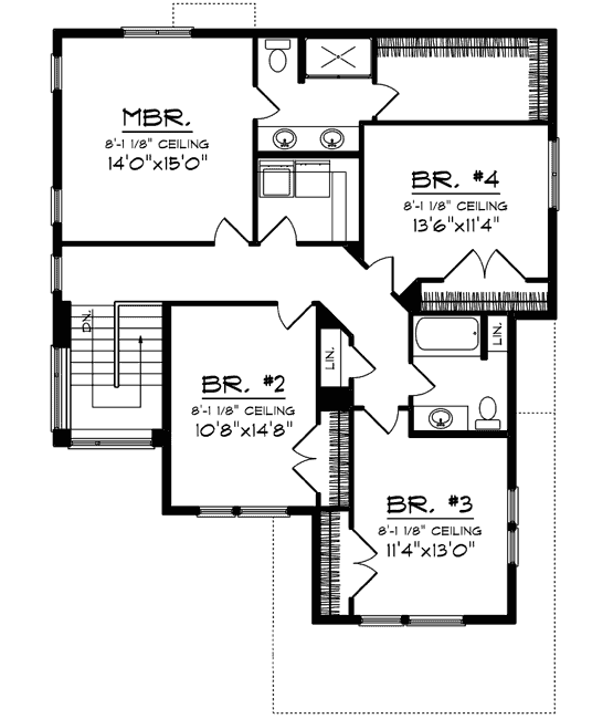 Upper/Second Floor Plan:7-1313