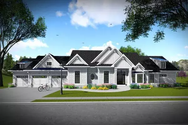 Ranch house plans 7-1315 - front exterior, 2,784 sq ft, 3 bed, 2 bath house plans | Monster House Plans