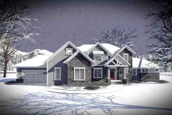 Craftsman house plans 7-1319 - front exterior, 4,206 sq ft, 5 bed, 4 bath house plans | Monster House Plans