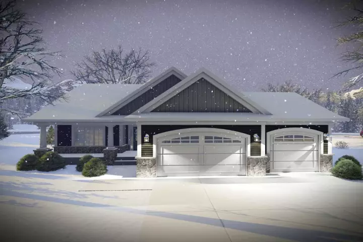 Traditional house plans 7-1329 - front exterior, 1,736 sq ft, 0 bed, 2 bath house plans | Monster House Plans