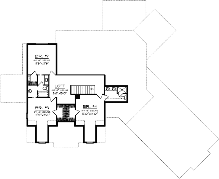 Upper/Second Floor Plan:7-1343