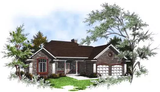 Southern house plans 7-175 - front exterior, 2,045 sq ft, 3 bed, 2 bath house plans | Monster House Plans