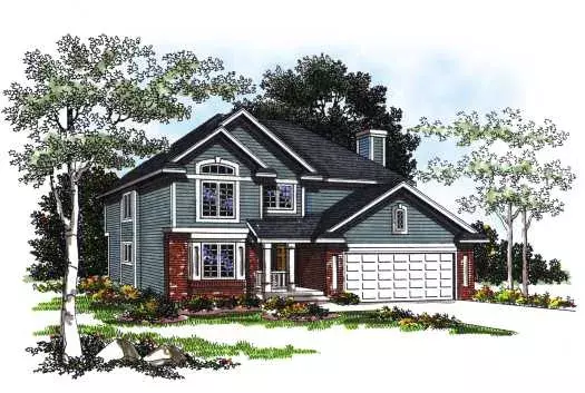 Traditional house plans 7-195 - front exterior, 2,118 sq ft, 4 bed, 2 bath house plans | Monster House Plans