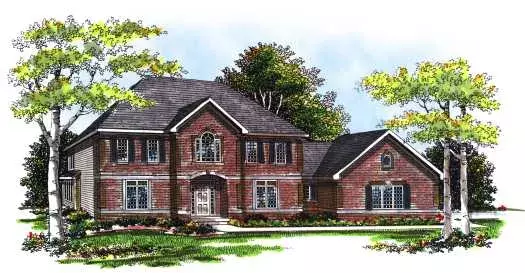 Southern Colonial house plans 7-241 - front exterior, 3,023 sq ft, 3 bed, 3 bath house plans | Monster House Plans