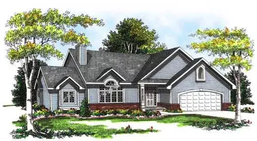 Traditional house plans 7-245 - front exterior, 2,147 sq ft, 3 bed, 2 bath house plans | Monster House Plans