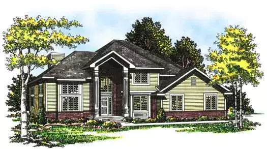 Traditional house plans 7-271 - front exterior, 2,198 sq ft, 3 bed, 2 bath house plans | Monster House Plans