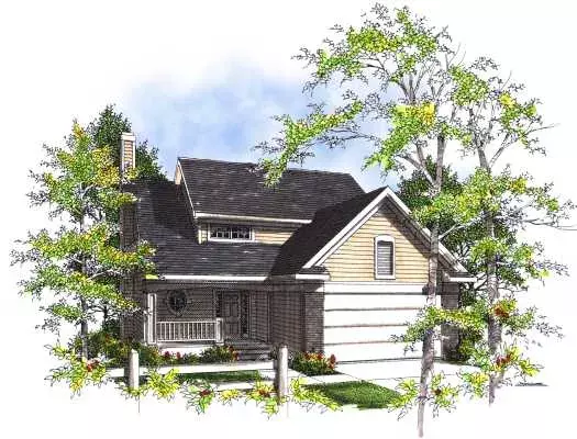 Country house plans 7-281 - front exterior, 1,709 sq ft, 3 bed, 2 bath house plans | Monster House Plans