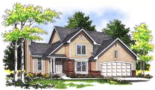Traditional house plans 7-287 - front exterior, 1,791 sq ft, 3 bed, 2 bath house plans | Monster House Plans