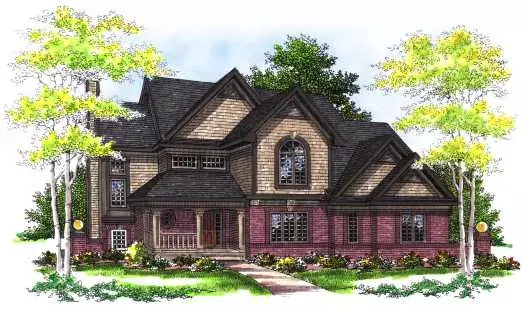 Shingle house plans 7-294 - front exterior, 2,949 sq ft, 4 bed, 2 bath house plans | Monster House Plans