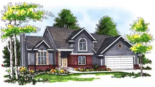 Traditional house plans 7-310 - front exterior, 1,852 sq ft, 3 bed, 2 bath house plans | Monster House Plans