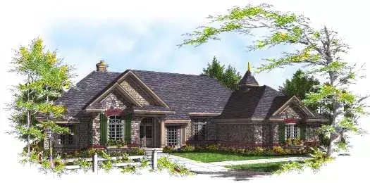 Country house plans 7-320 - front exterior, 2,896 sq ft, 3 bed, 3 bath house plans | Monster House Plans