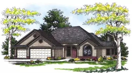 Traditional house plans 7-330 - front exterior, 1,894 sq ft, 3 bed, 2 bath house plans | Monster House Plans