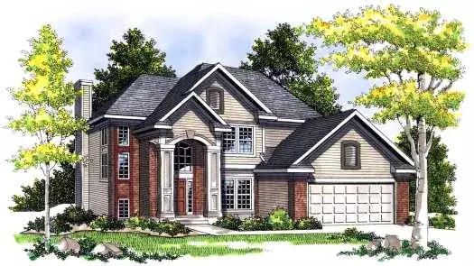 Traditional house plans 7-355 - front exterior, 2,089 sq ft, 4 bed, 2 bath house plans | Monster House Plans